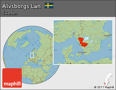 Savanna Style Location Map of Álvsborgs Län
