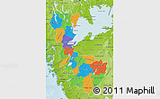 Political Map of Álvsborgs Län, physical outside