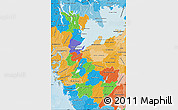 Political Map of Álvsborgs Län, political shades outside