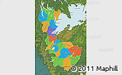 Political Map of Álvsborgs Län, satellite outside