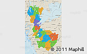 Political Map of Álvsborgs Län, shaded relief outside