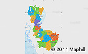 Political Map of Álvsborgs Län, single color outside