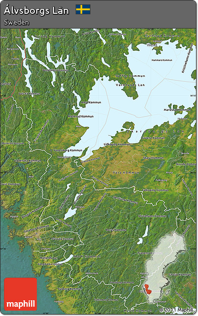 Satellite Map of Álvsborgs Län
