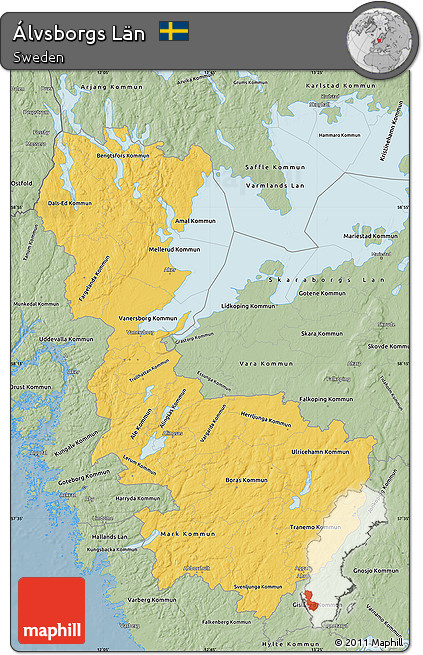 Savanna Style Map of Álvsborgs Län