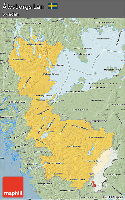 Savanna Style Map of Álvsborgs Län