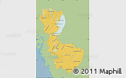 Savanna Style Map of Álvsborgs Län, single color outside
