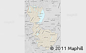 Shaded Relief Map of Álvsborgs Län, desaturated