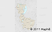 Shaded Relief Map of Álvsborgs Län, lighten, desaturated