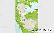 Shaded Relief Map of Álvsborgs Län, physical outside