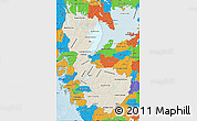 Shaded Relief Map of Álvsborgs Län, political outside