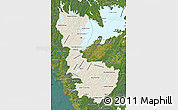 Shaded Relief Map of Álvsborgs Län, satellite outside