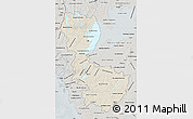 Shaded Relief Map of Álvsborgs Län, semi-desaturated
