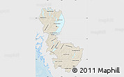 Shaded Relief Map of Álvsborgs Län, single color outside