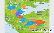 Political Panoramic Map of Álvsborgs Län, physical outside