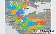 Political Panoramic Map of Álvsborgs Län, semi-desaturated
