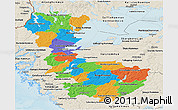 Political Panoramic Map of Álvsborgs Län, shaded relief outside