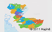 Political Panoramic Map of Álvsborgs Län, single color outside
