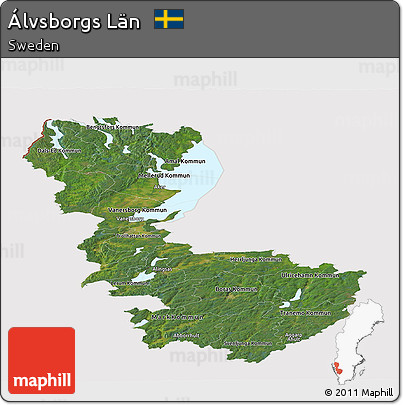 Satellite Panoramic Map of Álvsborgs Län, cropped outside