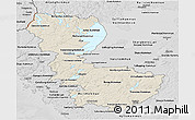 Shaded Relief Panoramic Map of Álvsborgs Län, desaturated
