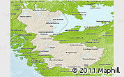 Shaded Relief Panoramic Map of Álvsborgs Län, physical outside
