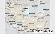 Shaded Relief Panoramic Map of Álvsborgs Län, semi-desaturated