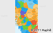 Political Simple Map of Álvsborgs Län, political shades outside