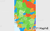 Political Shades Simple Map of Álvsborgs Län, political outside