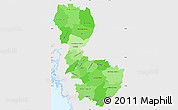 Political Shades Simple Map of Álvsborgs Län, single color outside