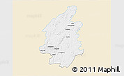 Classic Style 3D Map of Svenljunga Kommun, single color outside