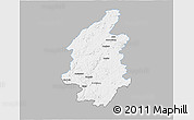 Gray 3D Map of Svenljunga Kommun, single color outside