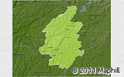 Physical 3D Map of Svenljunga Kommun, darken