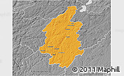 Political 3D Map of Svenljunga Kommun, desaturated