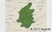 Satellite 3D Map of Svenljunga Kommun, shaded relief outside
