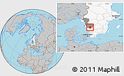 Gray Location Map of Svenljunga Kommun, highlighted country, highlighted parent region