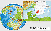Physical Location Map of Svenljunga Kommun, highlighted country