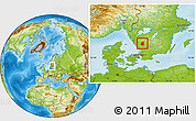 Physical Location Map of Svenljunga Kommun