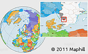 Political Location Map of Svenljunga Kommun, highlighted country, highlighted parent region