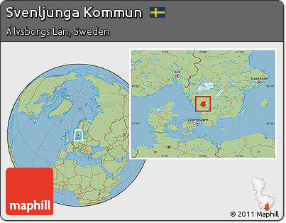 Savanna Style Location Map of Svenljunga Kommun