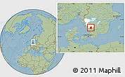 Savanna Style Location Map of Svenljunga Kommun, highlighted parent region, hill shading