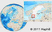 Shaded Relief Location Map of Svenljunga Kommun, highlighted country, within the entire country