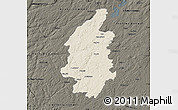 Shaded Relief Map of Svenljunga Kommun, darken