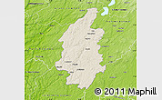 Shaded Relief Map of Svenljunga Kommun, physical outside