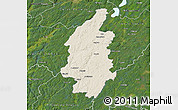 Shaded Relief Map of Svenljunga Kommun, satellite outside
