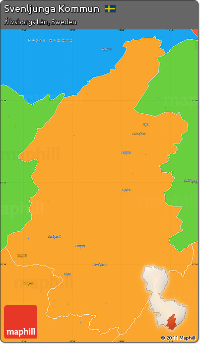 Political Simple Map of Svenljunga Kommun