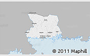 Gray 3D Map of Karlshamn Kommun, single color outside