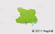Physical 3D Map of Karlshamn Kommun, cropped outside