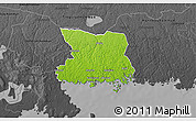 Physical 3D Map of Karlshamn Kommun, darken, desaturated