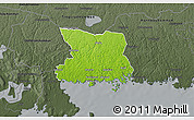 Physical 3D Map of Karlshamn Kommun, darken, semi-desaturated