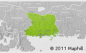Physical 3D Map of Karlshamn Kommun, lighten, desaturated