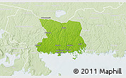 Physical 3D Map of Karlshamn Kommun, lighten